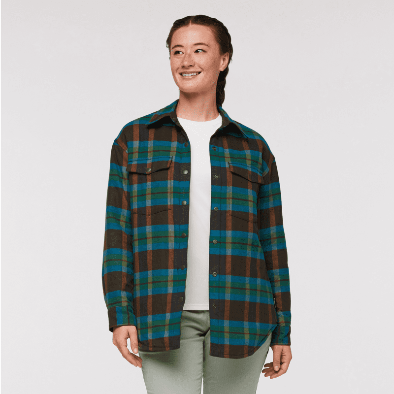 Salto Insulated Flannel Jacket - Women's, Woods Plaid, Model Aya