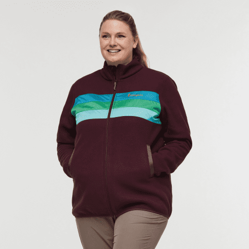 Teca Fleece Full-Zip Jacket - Women's, Night Fall, Model Jennifer