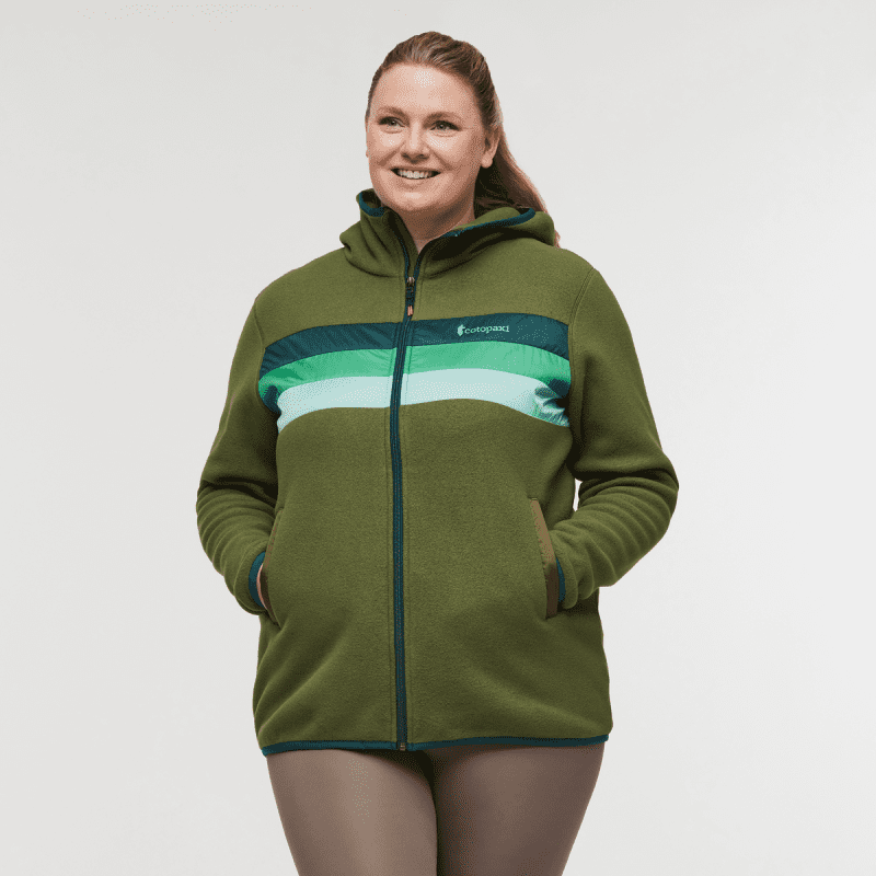 Teca Fleece Hooded Full-Zip Jacket - Women's, Squirrel, Model Jennifer