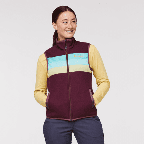 Teca Fleece Vest - Women's, Moon Beam, Model Aya