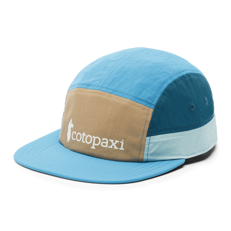 Cotopaxi Tech 5-Panel Hat, Lake/Desert, Detail