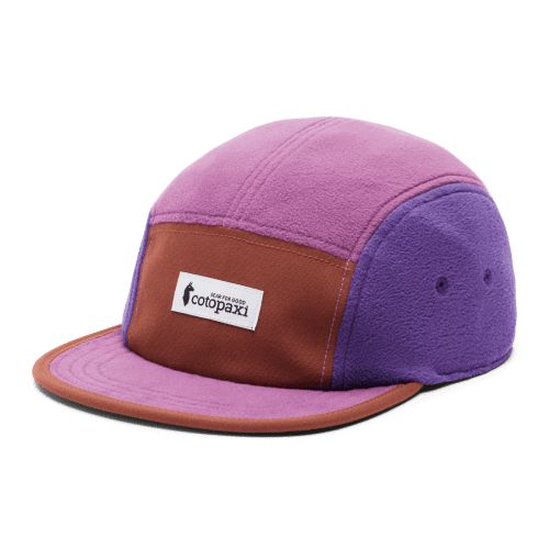 Fleece 5-Panel Hat, Rusty/Mauve, Detail