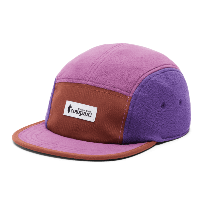 Fleece 5-Panel Hat, Rusty/Mauve, Detail