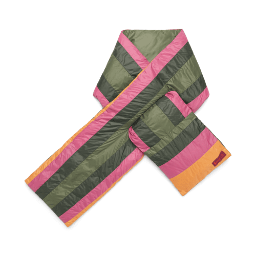 Fuego Down Scarf, Fatigue Stripes, Detail