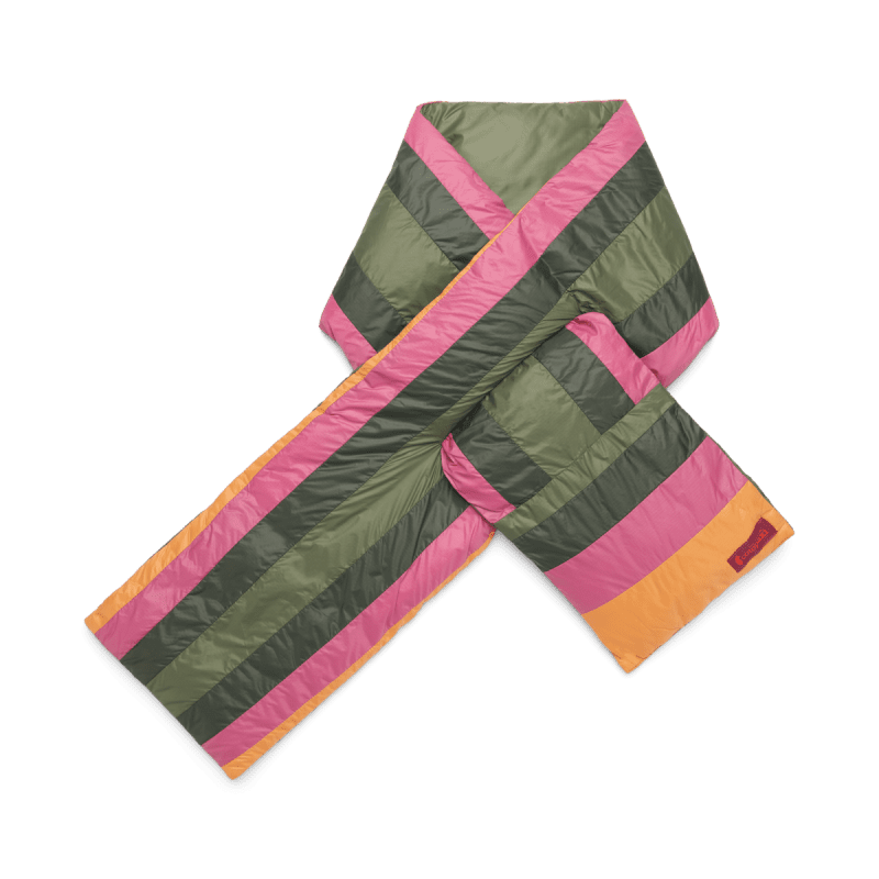 Fuego Down Scarf, Fatigue Stripes, Detail