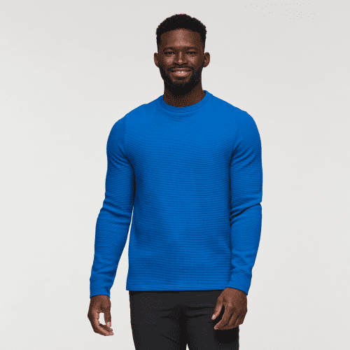 Atajo Long-Sleeve Waffle Shirt - Men's, Atlantic, Model Kirk