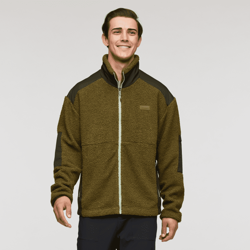 Bacano Fleece Jacket - Men's, Live Oak/Woods, Model Kellan