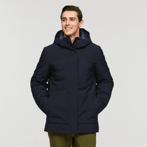 Calidez Down Parka - Men's, Carbon, Model Kellan