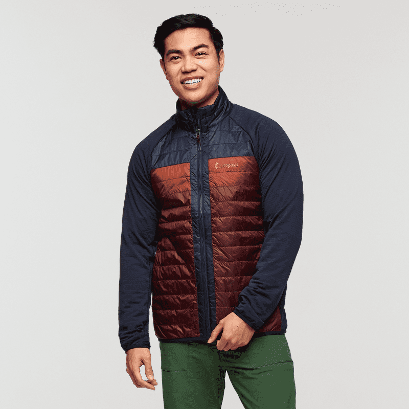 Capa Hybrid Insulated Jacket - Men's, Carbon/Chestnut, Model Justin