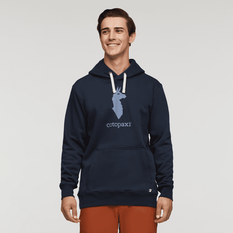 Cotopaxi Llama Pullover Hoodie - Men's, Carbon, Model Kellan