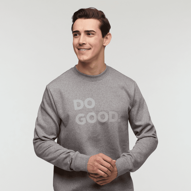 Do Good Crew Sweatshirt - Men's, Heather Grey, Model Kellan