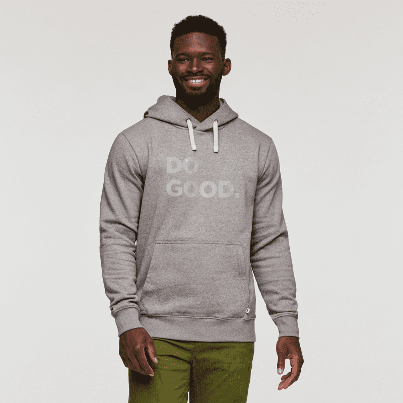 Do Good Pullover Hoodie - Men's, Heather Grey, Model Kirk