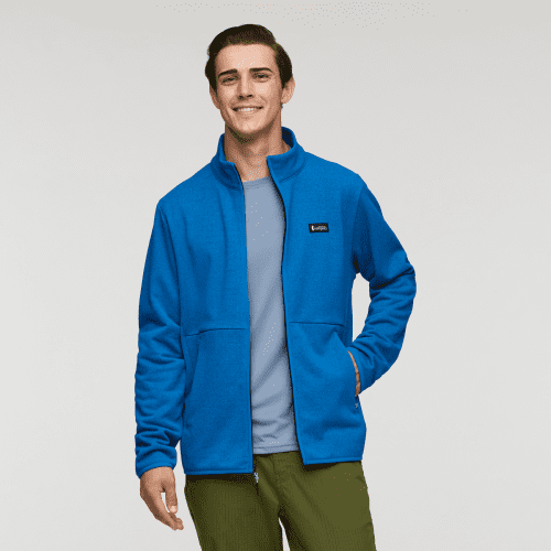 Envo Fleece Full-Zip Jacket - Men's, Heather Atlantic, Model Kellan