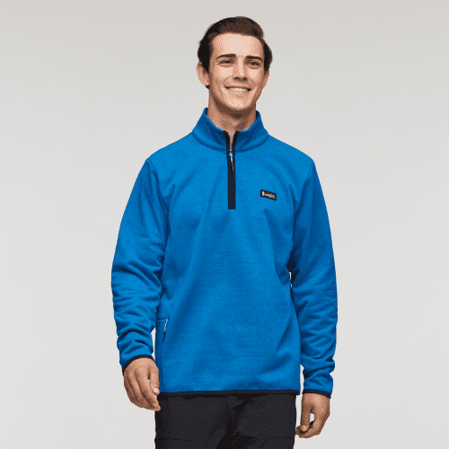 Envo Fleece Quarter-Zip Pullover - Men's, Heather Atlantic, Model Kellan