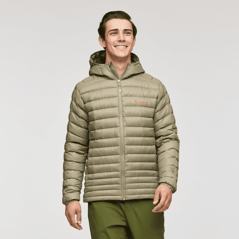 Fuego Hooded Down Jacket - Men's, Cotopaxi Stone, Model Kellan