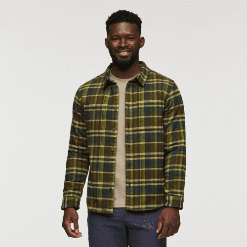 Mero Organic Flannel Shirt - Men's, Woods Plaid, Model Kirk