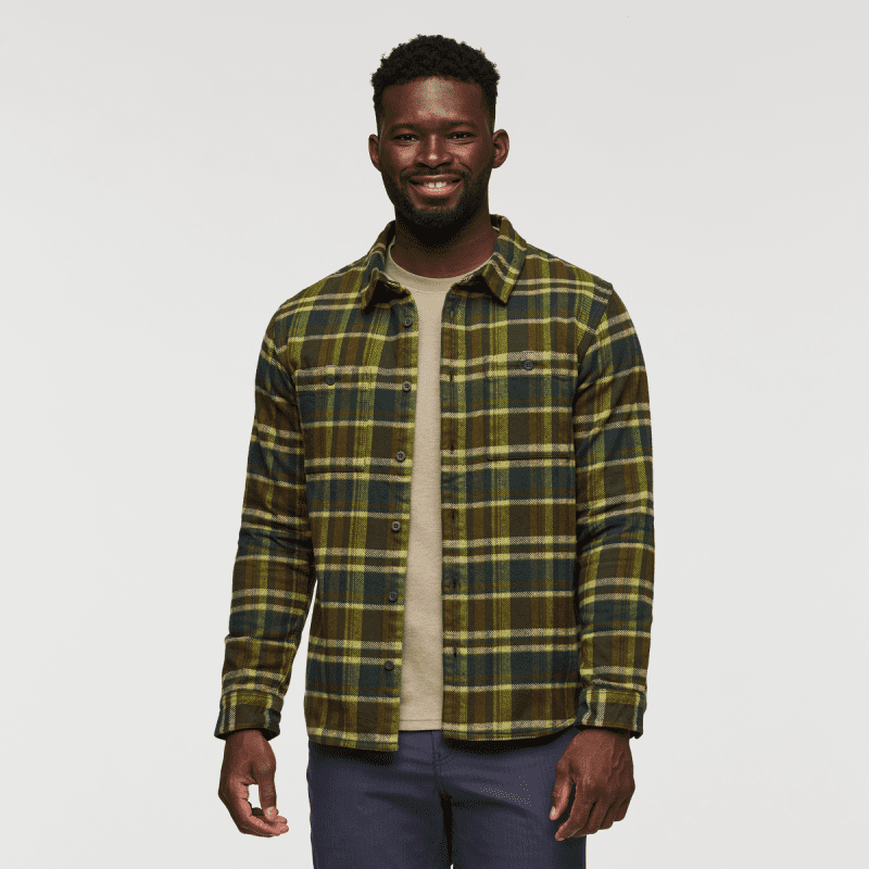 Mero Organic Flannel Shirt - Men's, Woods Plaid, Model Kirk