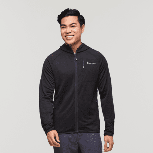 Otero Fleece Full-Zip Hooded Jacket - Men's, Cotopaxi Black, Model Justin