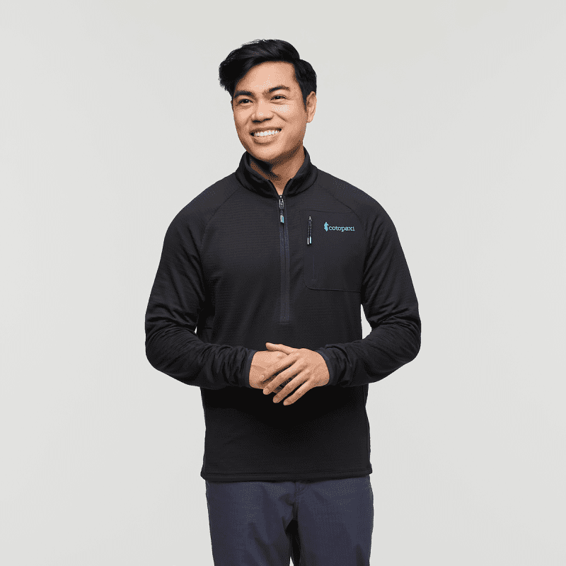 Otero Fleece Half-Zip Pullover - Men's, Cotopaxi Black, Model Justin