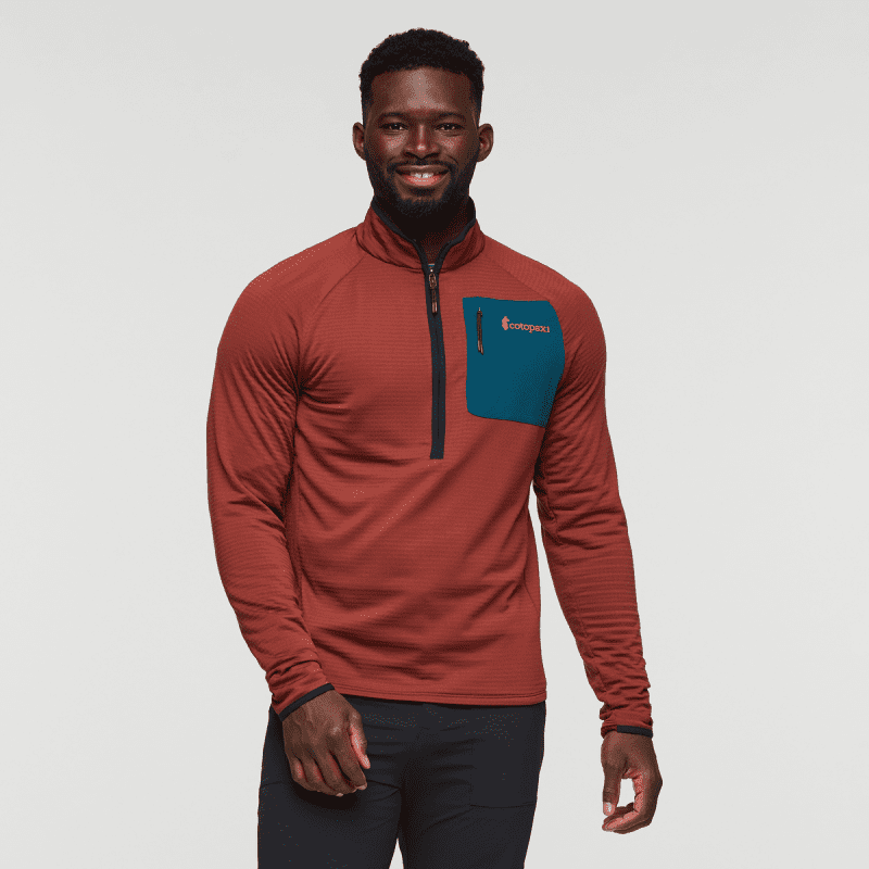 Otero Fleece Half-Zip Pullover - Men's, Rusty, Model Kirk