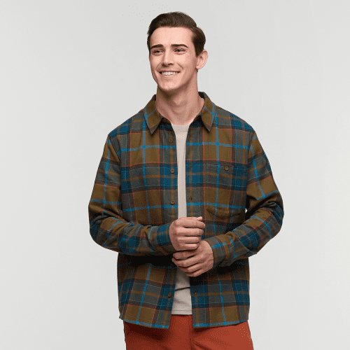 Quedo Flannel Shirt - Men's, Live Oak Plaid, Model Kellan