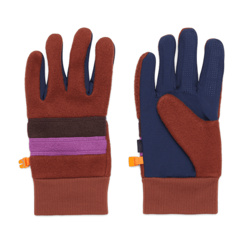 Teca Fleece Gloves, Rusty, Detail