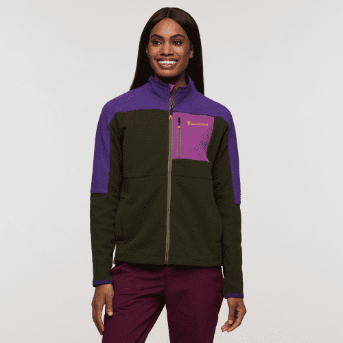 Abrazo Fleece Full-Zip Jacket - Women's, Black Violet/Woods, Model Sydney