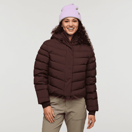 Alivio Down Jacket- Women's, Coffee, Model London