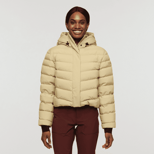 Alivio Down Jacket- Women's, Grain, Model Sydney