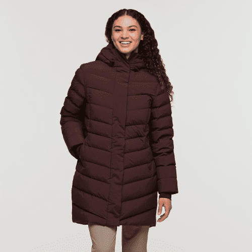 Alivio Down Parka - Women's, Coffee, Model London