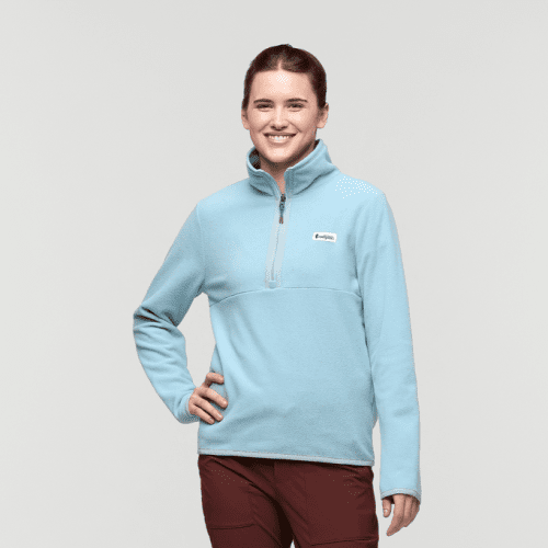 Amado Fleece Pullover - Women's, Sea Spray, Model Kathleen