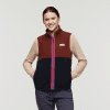 Amado Fleece Vest - Women's, Rusty/Carbon, Model Kathleen