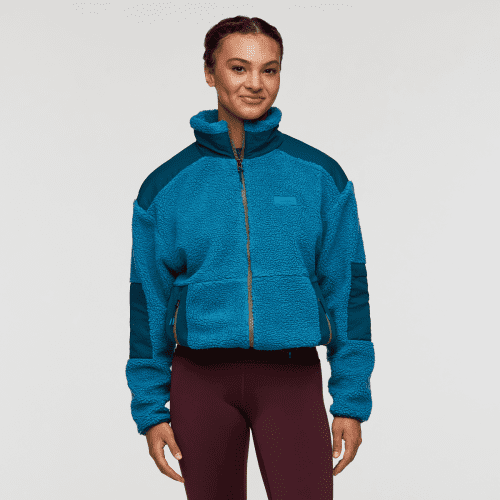 Bacano Fleece Jacket - Women's, Lake/Abyss, Model London