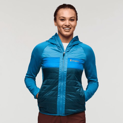 Capa Hybrid Insulated Hooded Jacket - Women's, Lake/Abyss, Model London