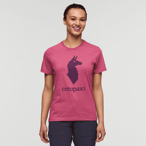 Cotopaxi Llama T-Shirt - Women's, Sangria, Model London