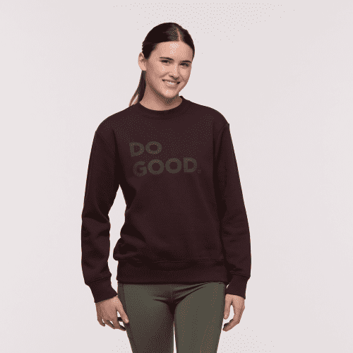 Do Good Crew Sweatshirt - Women's, Coffee, Model Kathleen