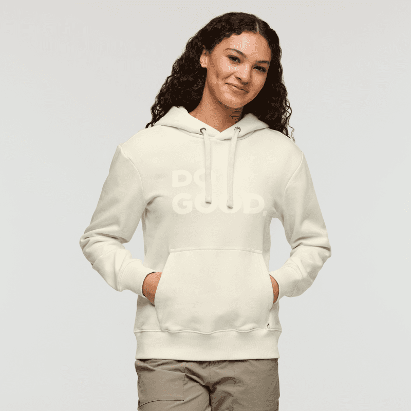 Do Good Pullover Hoodie - Women's, Bone, Model London