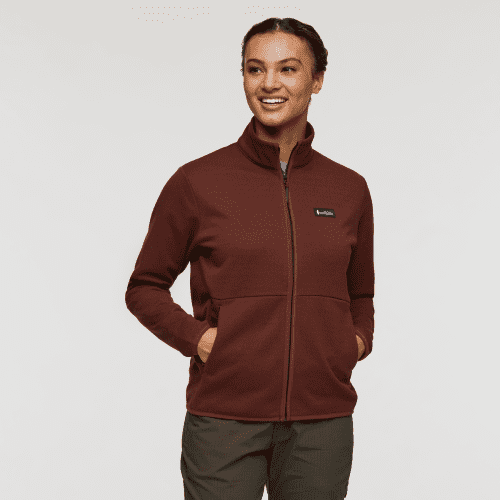 Envo Fleece Full-Zip Jacket - Women's, Heather Chestnut, Model London