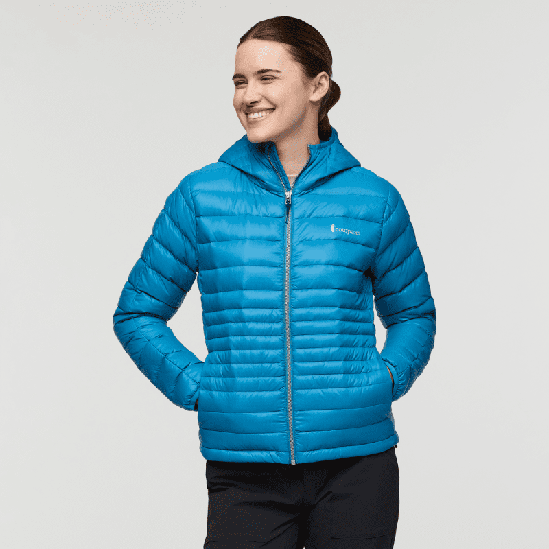 Fuego Hooded Down Jacket - Women's, Cotopaxi Lake, Model Kathleen