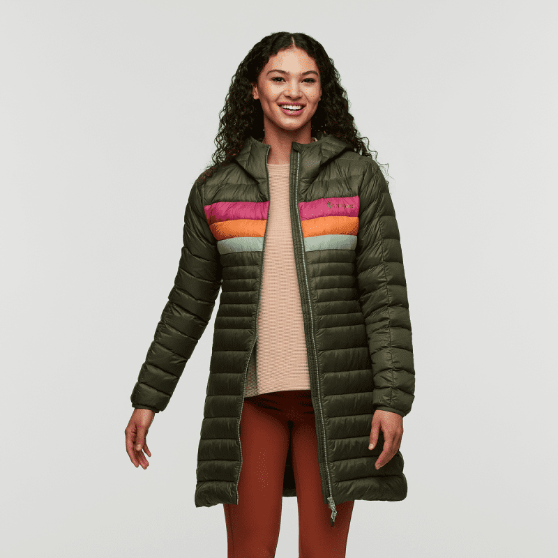 Fuego Down Parka - Women's, Fatigue Stripes, Model London