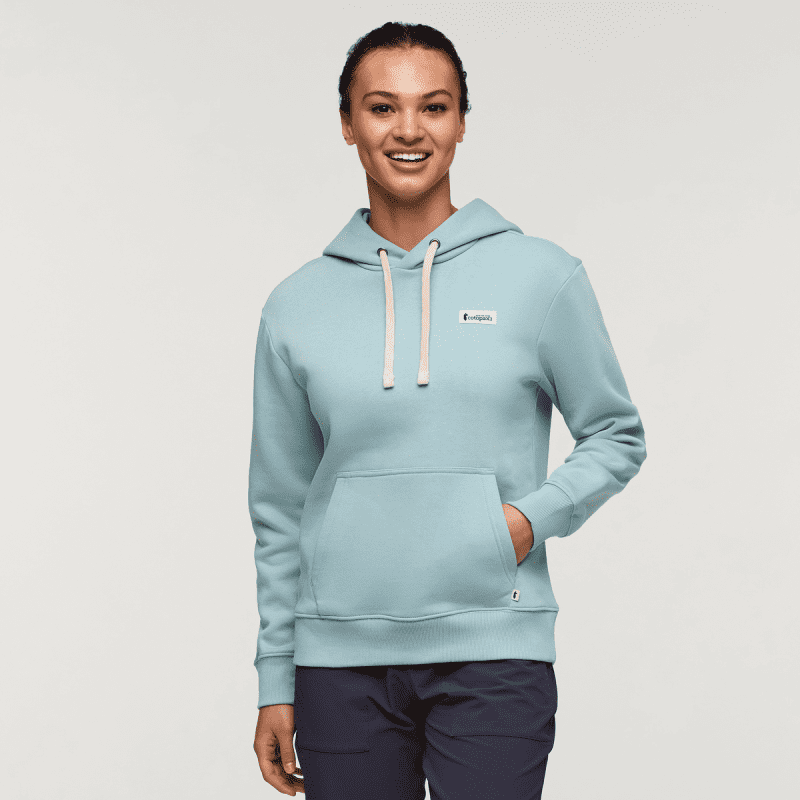 Llama Patch Pullover Hoodie - Women's, Sea Spray, Model London