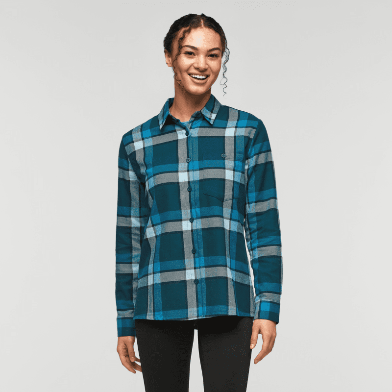 Quedo Flannel Shirt - Women's, Abyss Plaid, Model London