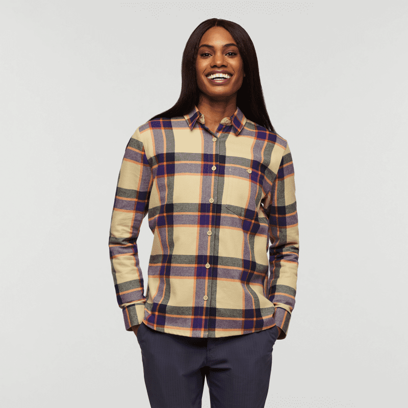 Quedo Flannel Shirt - Women's, Grain Plaid, Model London