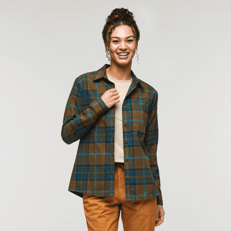 Quedo Flannel Shirt - Women's, Live Oak Plaid, Model London