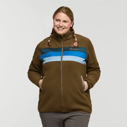 Teca Fleece Full-Zip Jacket - Women's, Footprints, Model Nicole