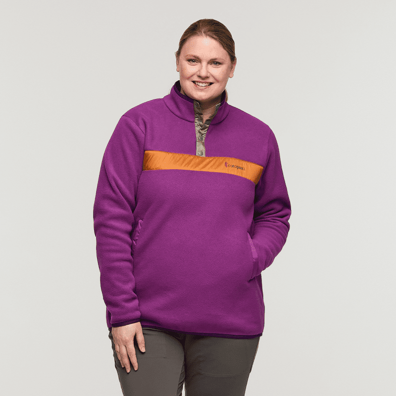 Teca Fleece Pullover - Women's, Birds of Paradise, Model Nicole