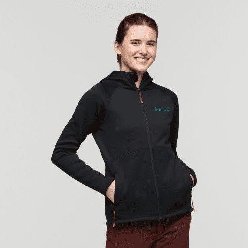 Tempa Fleece Hooded Jacket - Women's, Cotopaxi Black, Model Kathleen