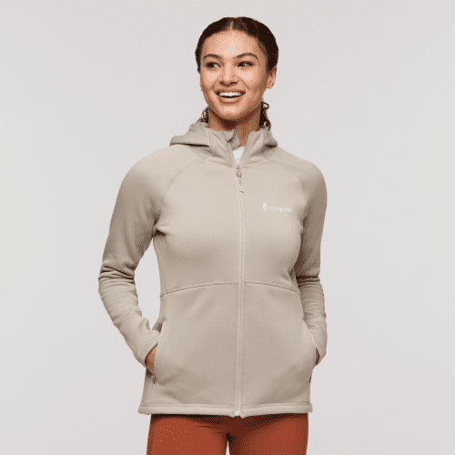 Tempa Fleece Hooded Jacket - Women's, Pebble, Model London