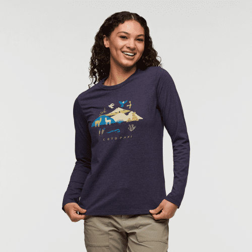 The Solstice Long-Sleeve T-Shirt - Women's, Maritime, Model London