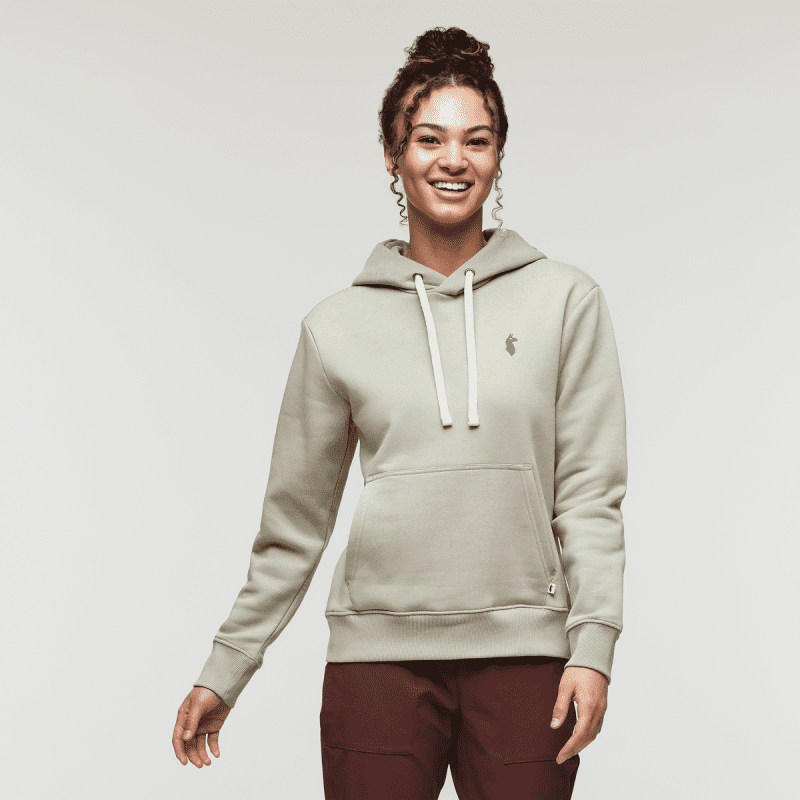 Up and Up Pullover Hoodie - Women's, Pebble, Model London